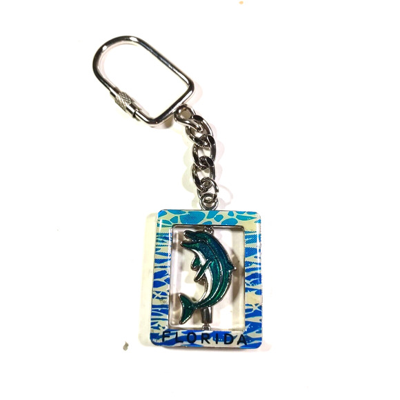 Florida Dolphins Spinner Keychain - Picture 2 of 9